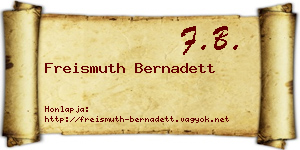 Freismuth Bernadett névjegykártya